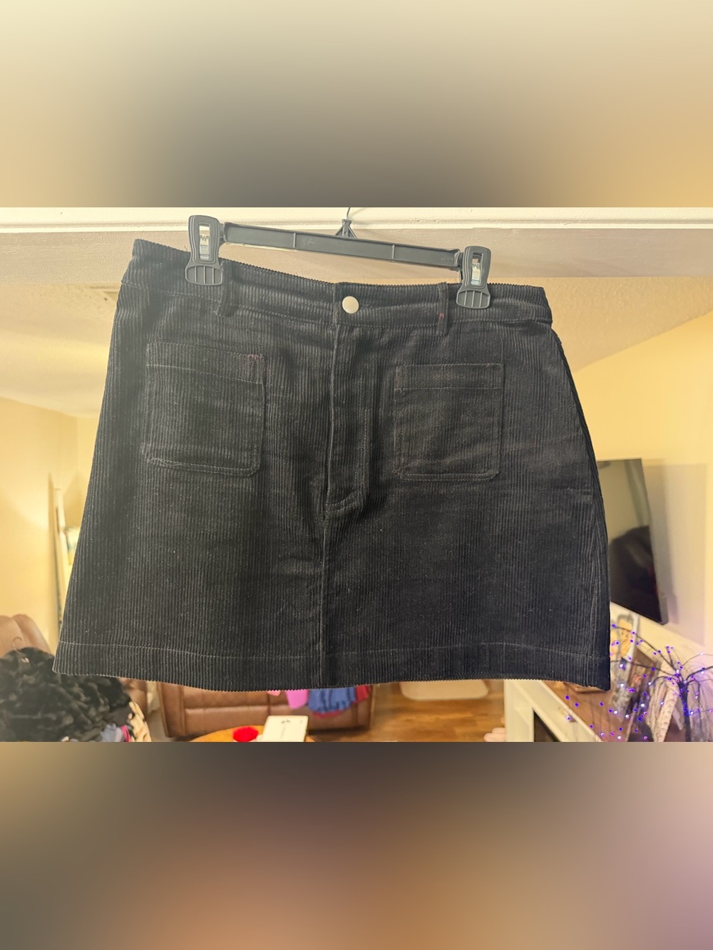 Double Zero Black Corduroy Mini Skirt 🖤
